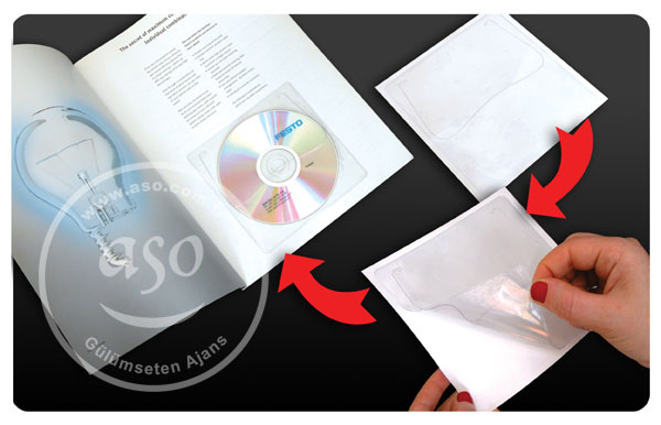 DURABLE POCKETFIX - 10 Enveloppes CD/DVD adhésives - transparent